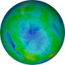 Antarctic ozone map for 2022-06-29